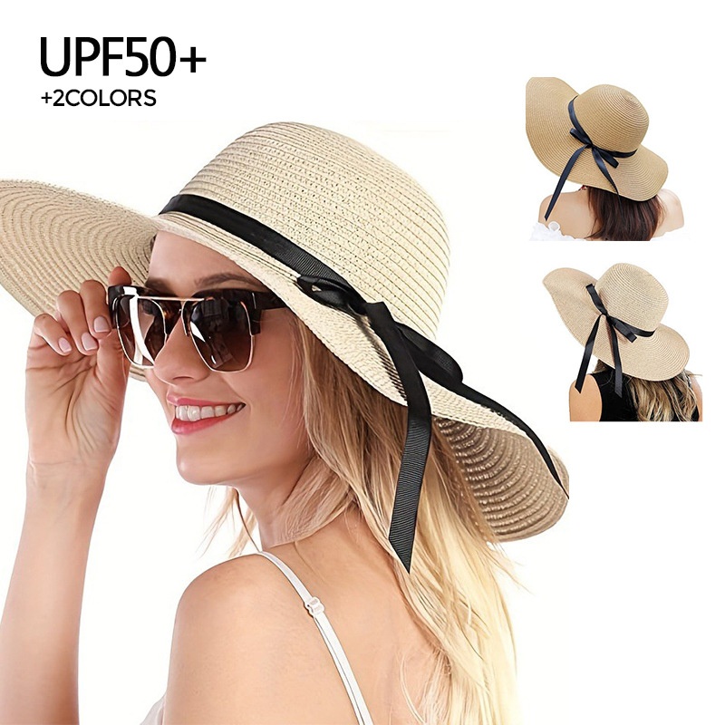 Panama Simple Summer Beach Hat - Bucket Hat Straw ulasan dan harga
