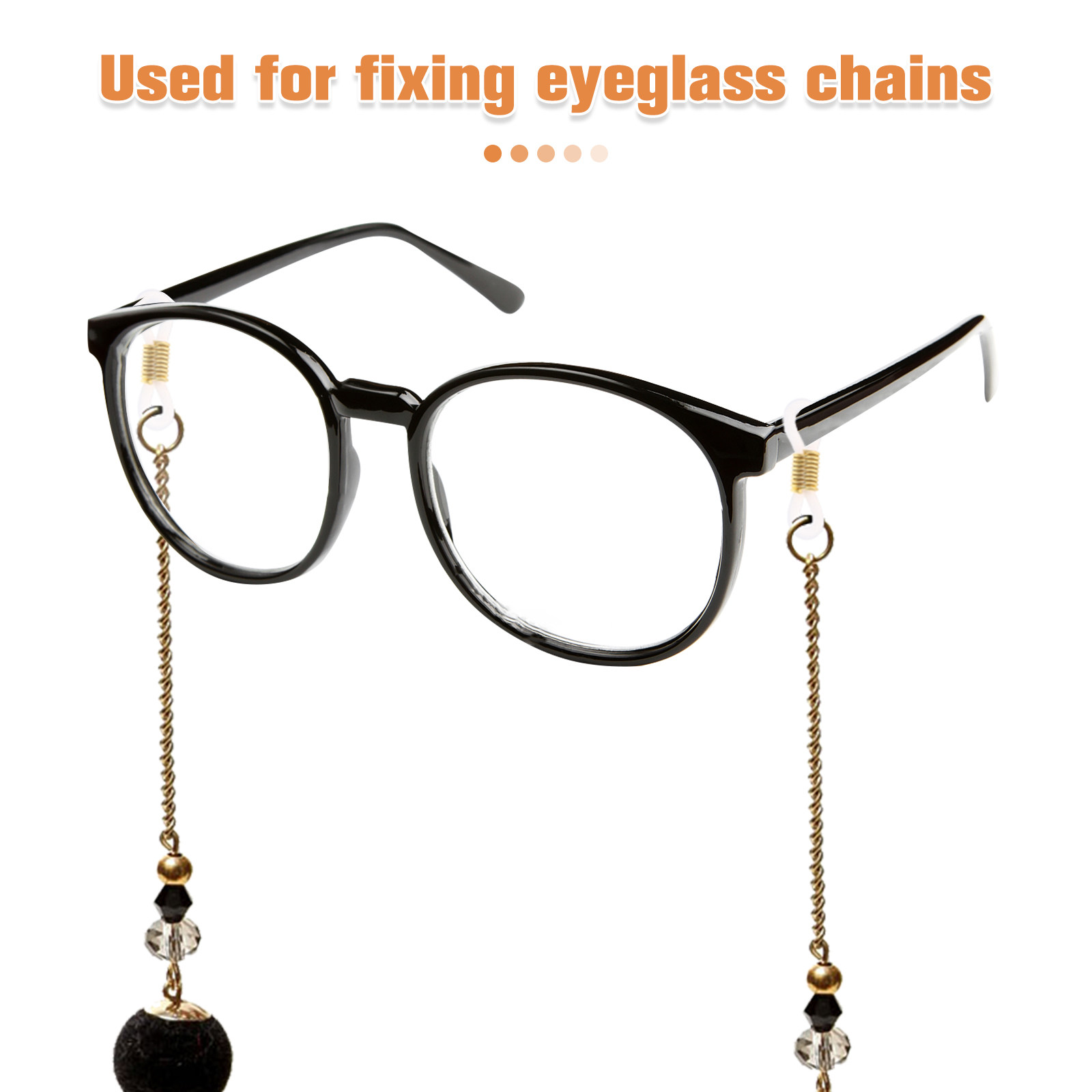 100Pcs Eyeglass Chain Ends Sil - Sunglass Retainer Cord ulasan dan harga